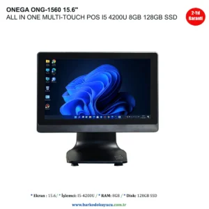 ONEGA ONG-1560 15.6'' ALL IN ONE MULTI-TOUCH POS I5 4200U 8GB 128GB SSD